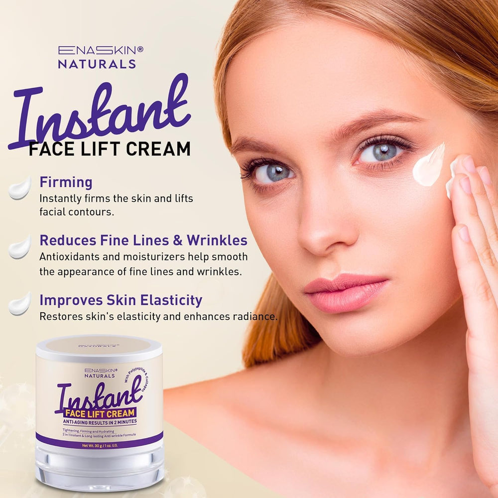 Enaskin Naturals Instant Face Tightener cream texture for smooth application