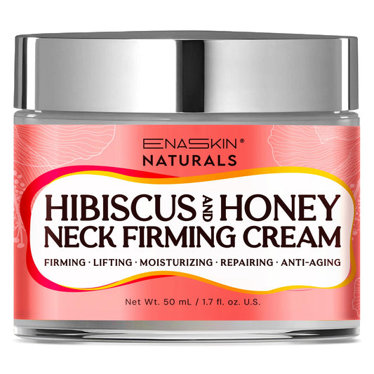 Enaskin Naturals neck firming cream bottle promotes a firmer neck.
