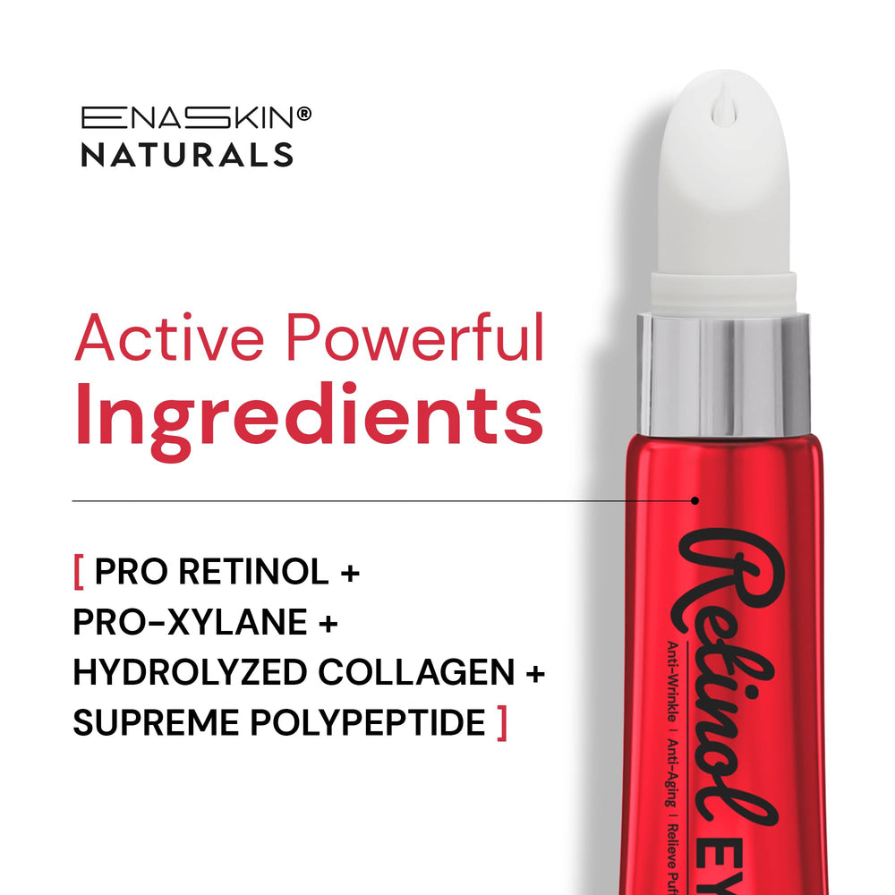 Close-up of applicator tip ready for quick under-eye treatment by Enaskin Naturals.