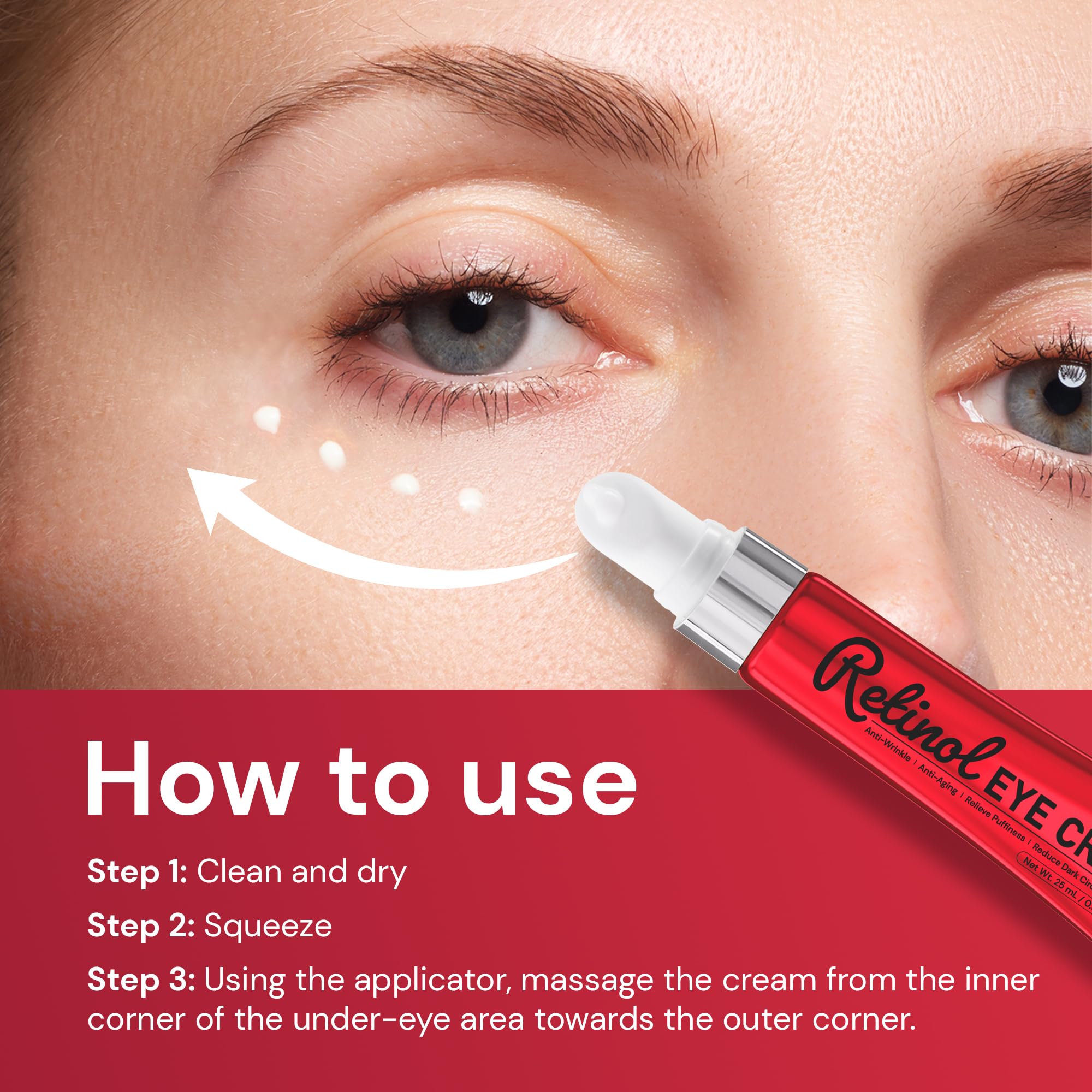 Hydrating eye cream from Enaskin Naturals delivering 24-hour moisture to the eye contour.