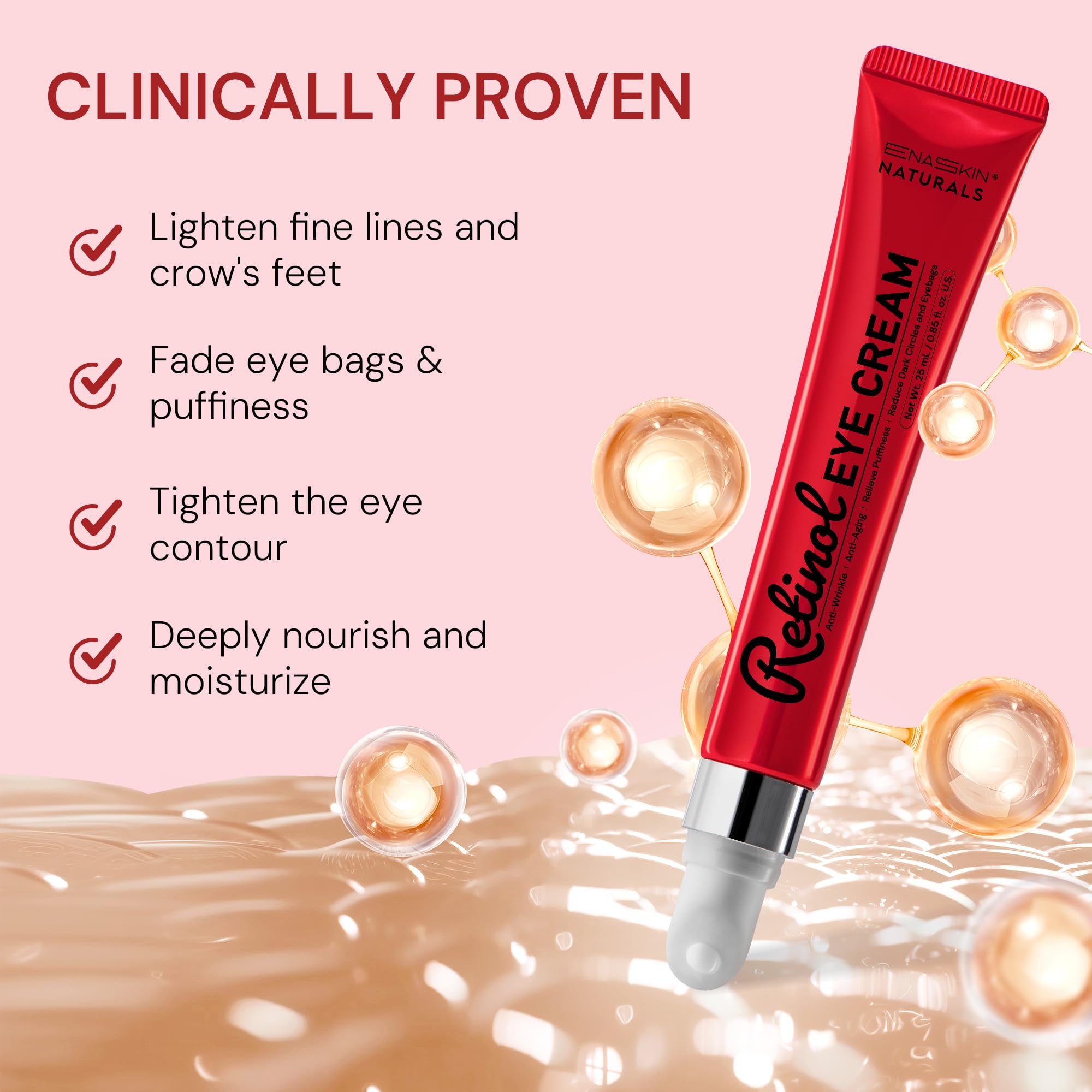 Texture on skin showing smooth, non-greasy finish of Enaskin Naturals cream