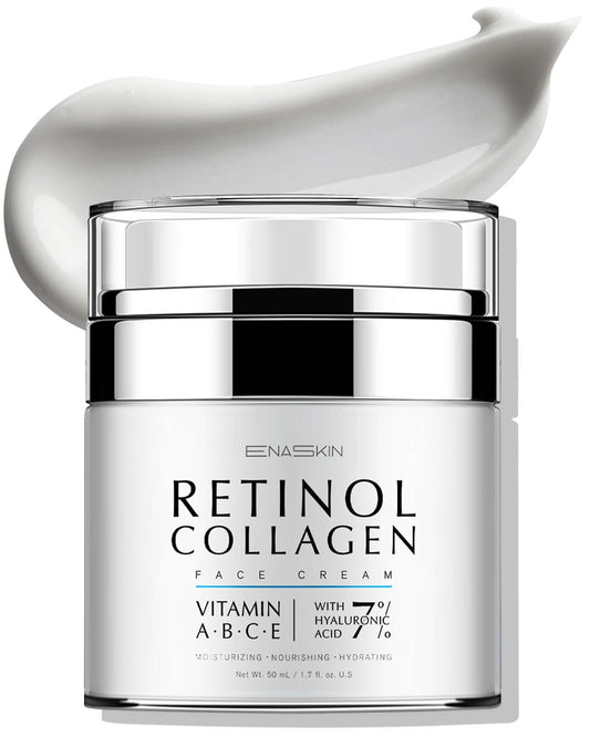 EnaSkin Retinol Collagen Face Cream bottle for daily wrinkle care