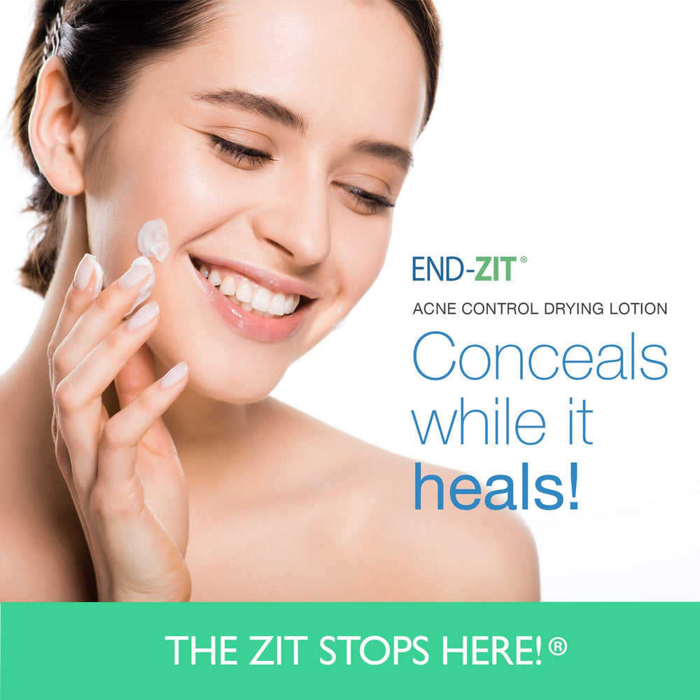 End-zit blemish concealment for overnight use with quick-drying action.