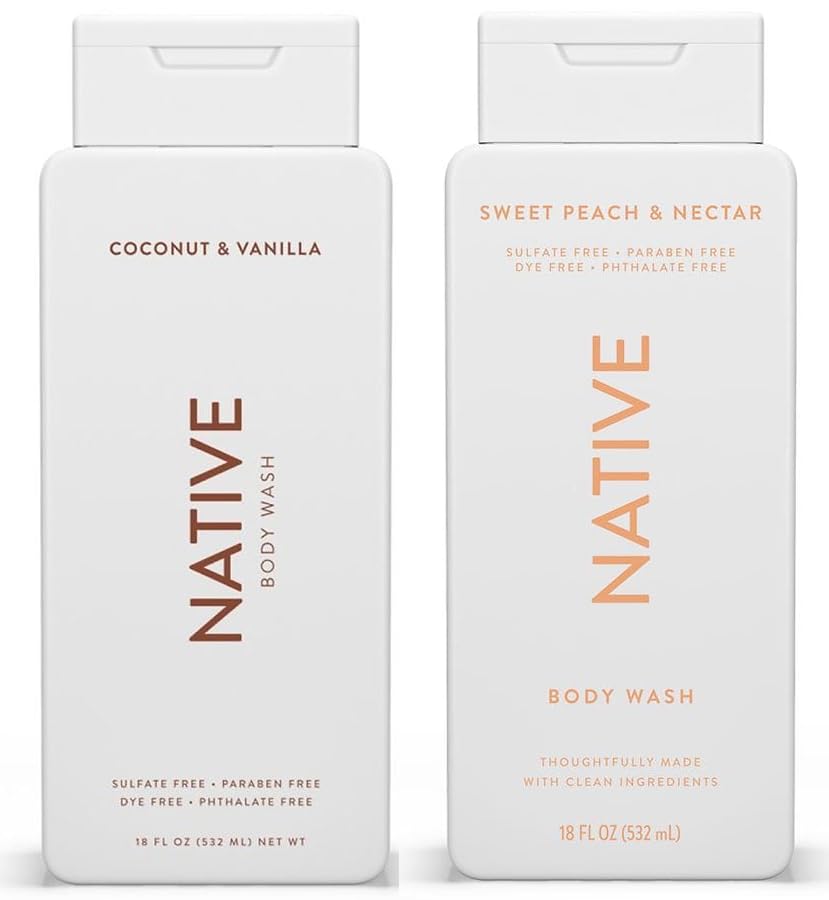 Energizing Essentials 1852 Coconut & Vanilla bottle pour for a soothing shower ritual