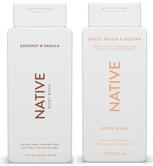 Energizing Essentials 1852 Coconut & Vanilla bottle pour for a soothing shower ritual