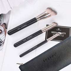 ENERGY Kabuki brush set with pouch shown as a ready gift option
