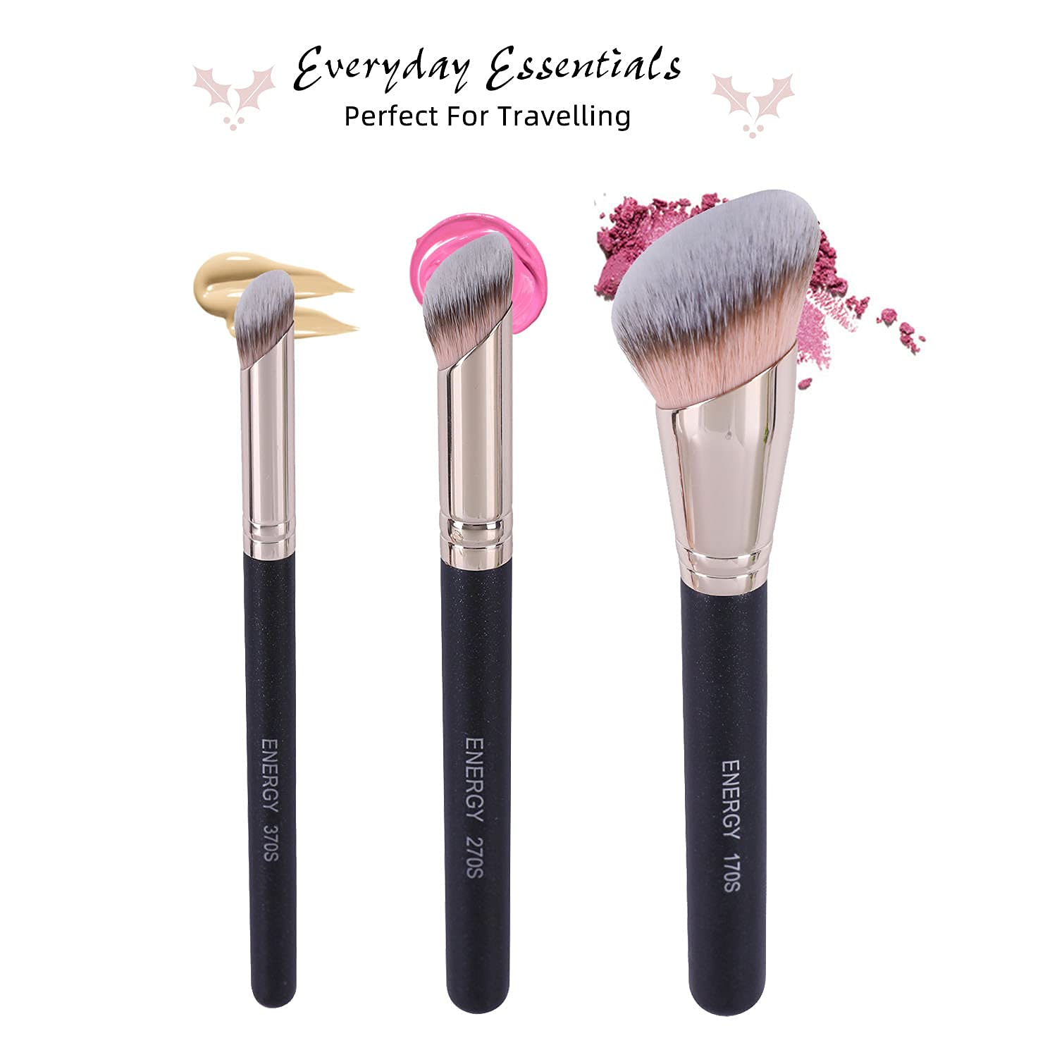 ENERGY Kabuki PU pouch storage keeps brushes organized and portable