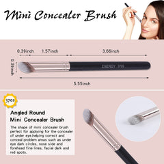 Closeup of ENERGY Kabuki soft dense bristles for seamless blending