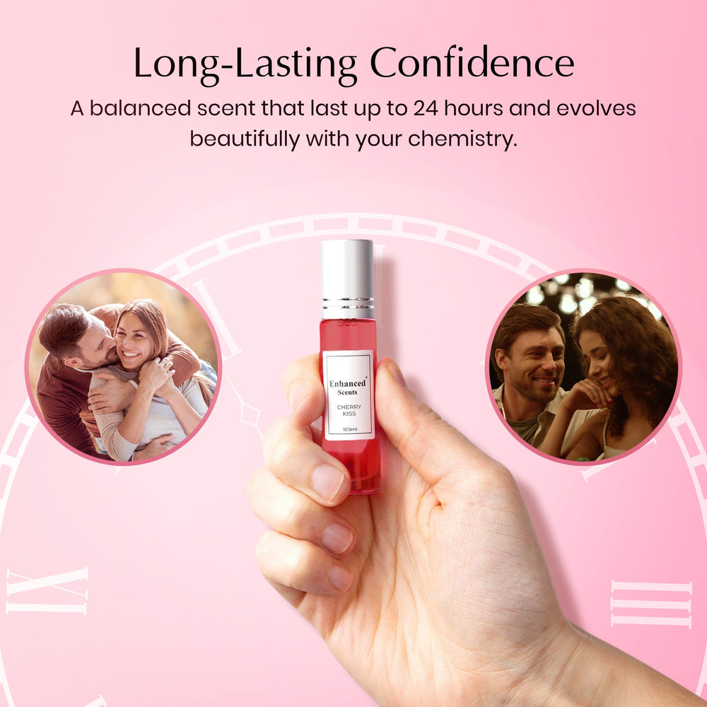 Enhanced Scents Cherry Kiss peony petals visual emphasizing floral heart notes.