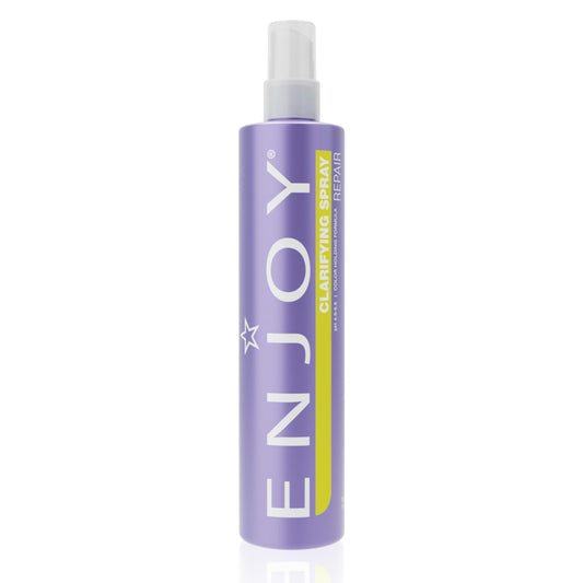 Enjoy Clarifying Spray front label shows color-safe cleansing benefits