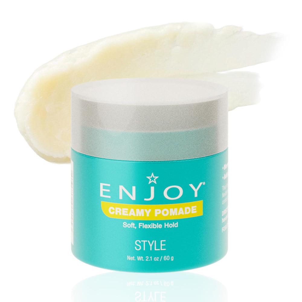 Enjoy Creamy Pomade bottle cap close-up for precise dispensing and mess-free styling.