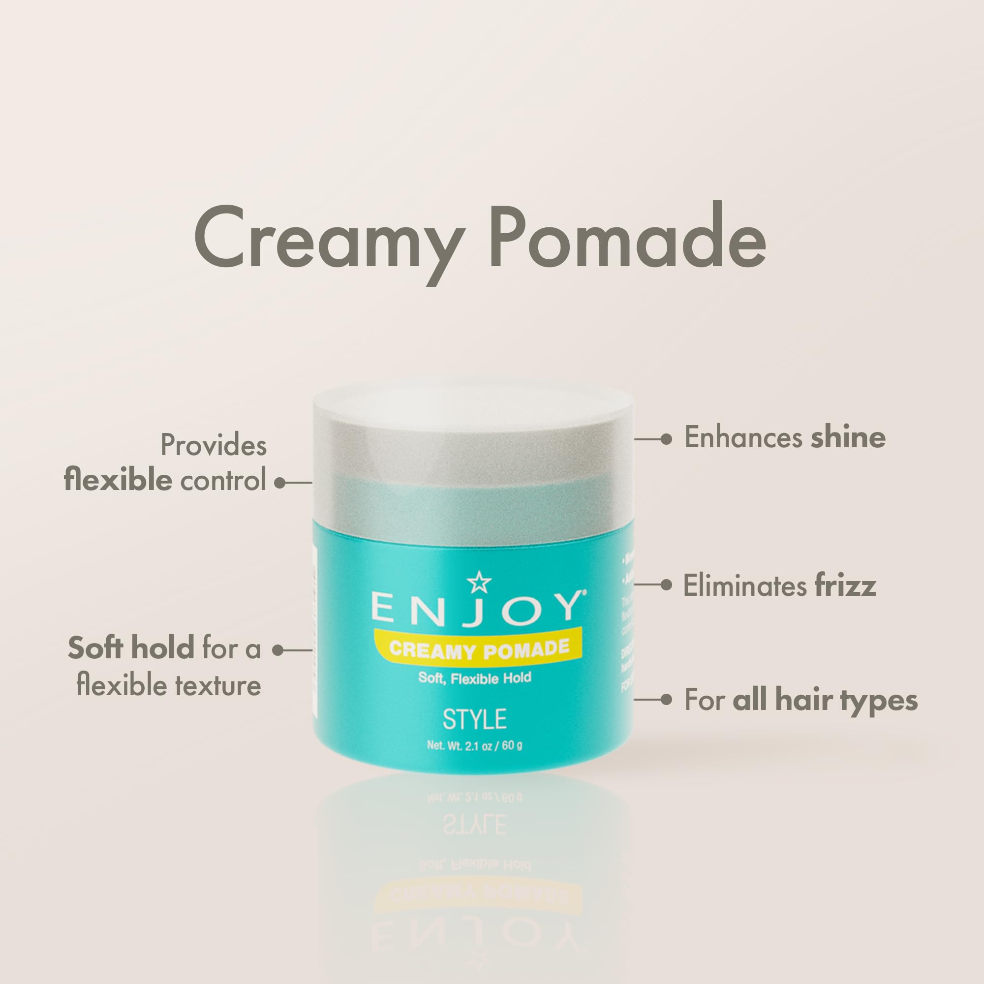 Enjoy Creamy Pomade hands emulsify close-up for easy application.