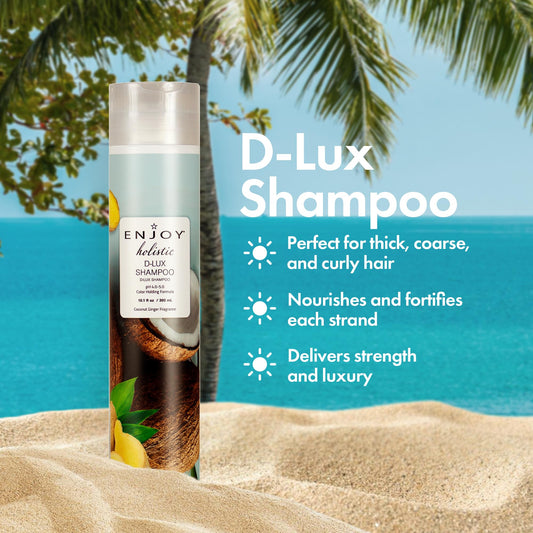 Creamy lather forms during application with Enjoy D-Lux Shampoo