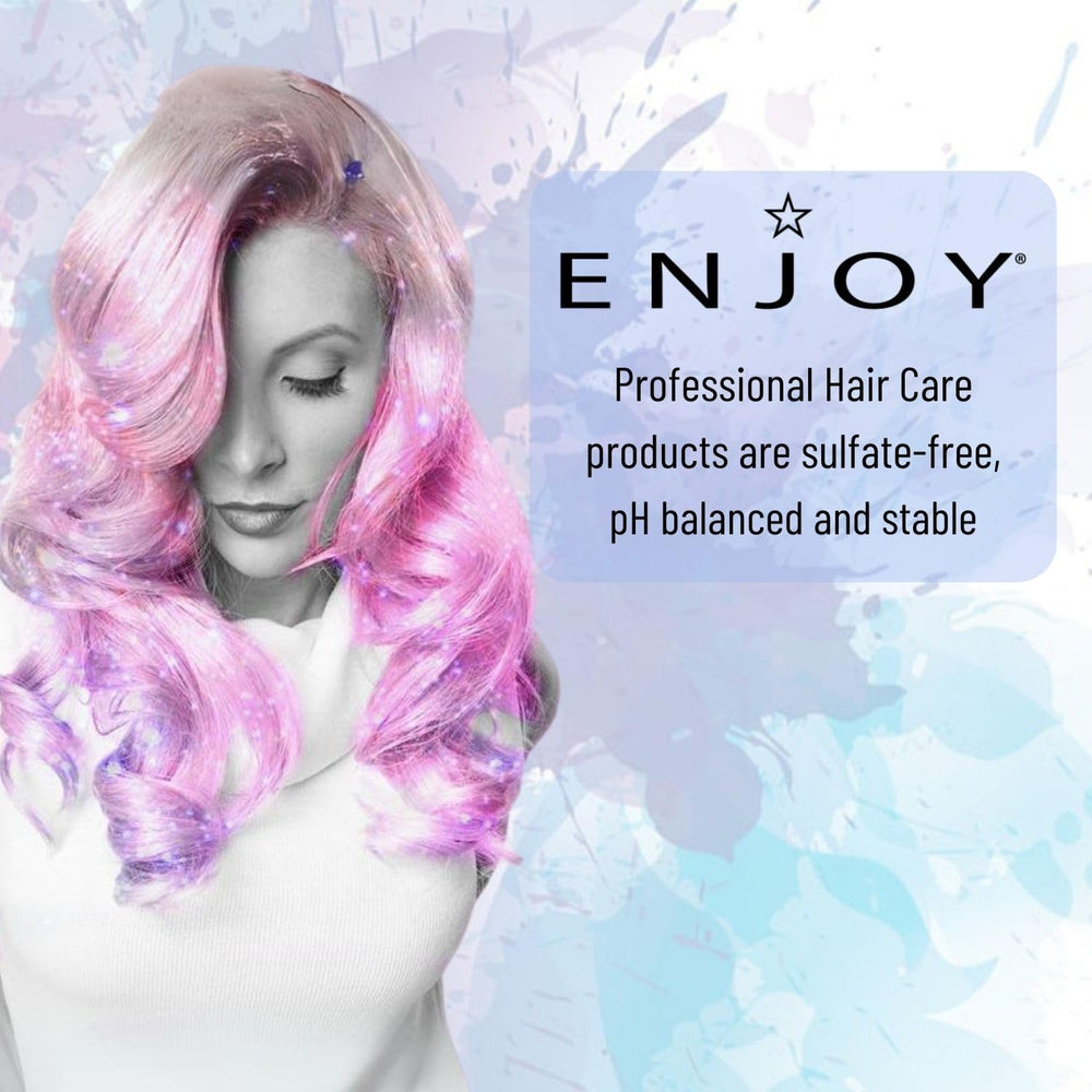 Demonstration of defined texture with Enjoy Fiber Styling Gel.