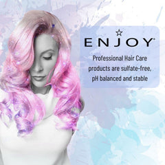 Demonstration of defined texture with Enjoy Fiber Styling Gel.