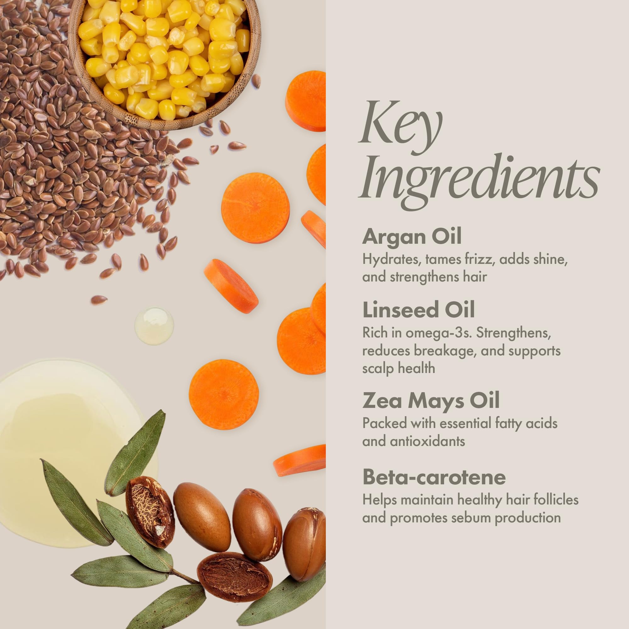 Hair being smoothed with Enjoy oil for shine