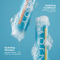 ENJOY Hydrating Conditioner bottle closeup demonstrates smoothness and hydration.