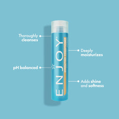 Close-up of Enjoy Hydrating Conditioner creamy texture for rich moisture.