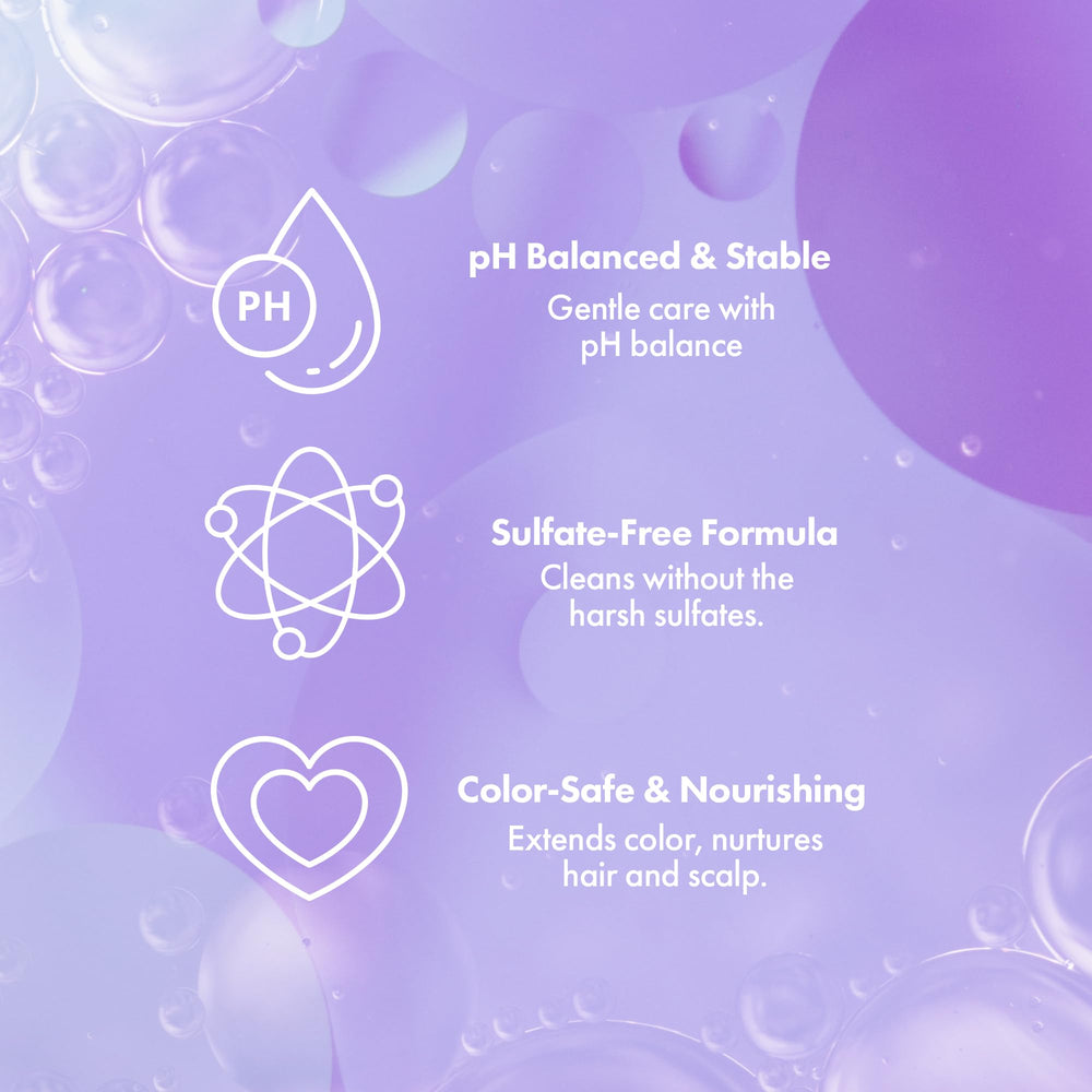 Enjoy Sensor Technology shampoo graphic highlights advanced formula consistency.