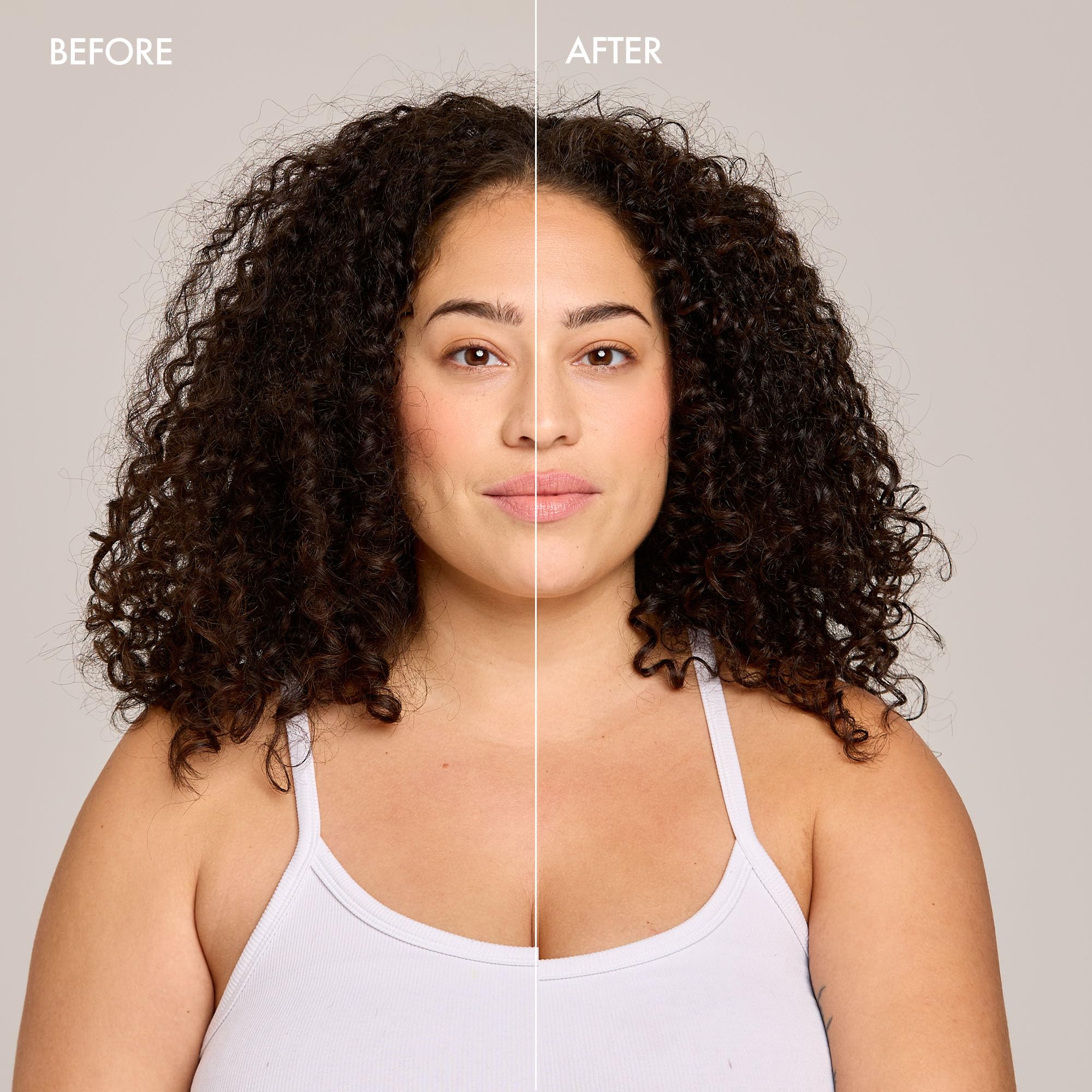 Enjoy Texture Cream anti-frizz finish on styled hair for a sleek look.