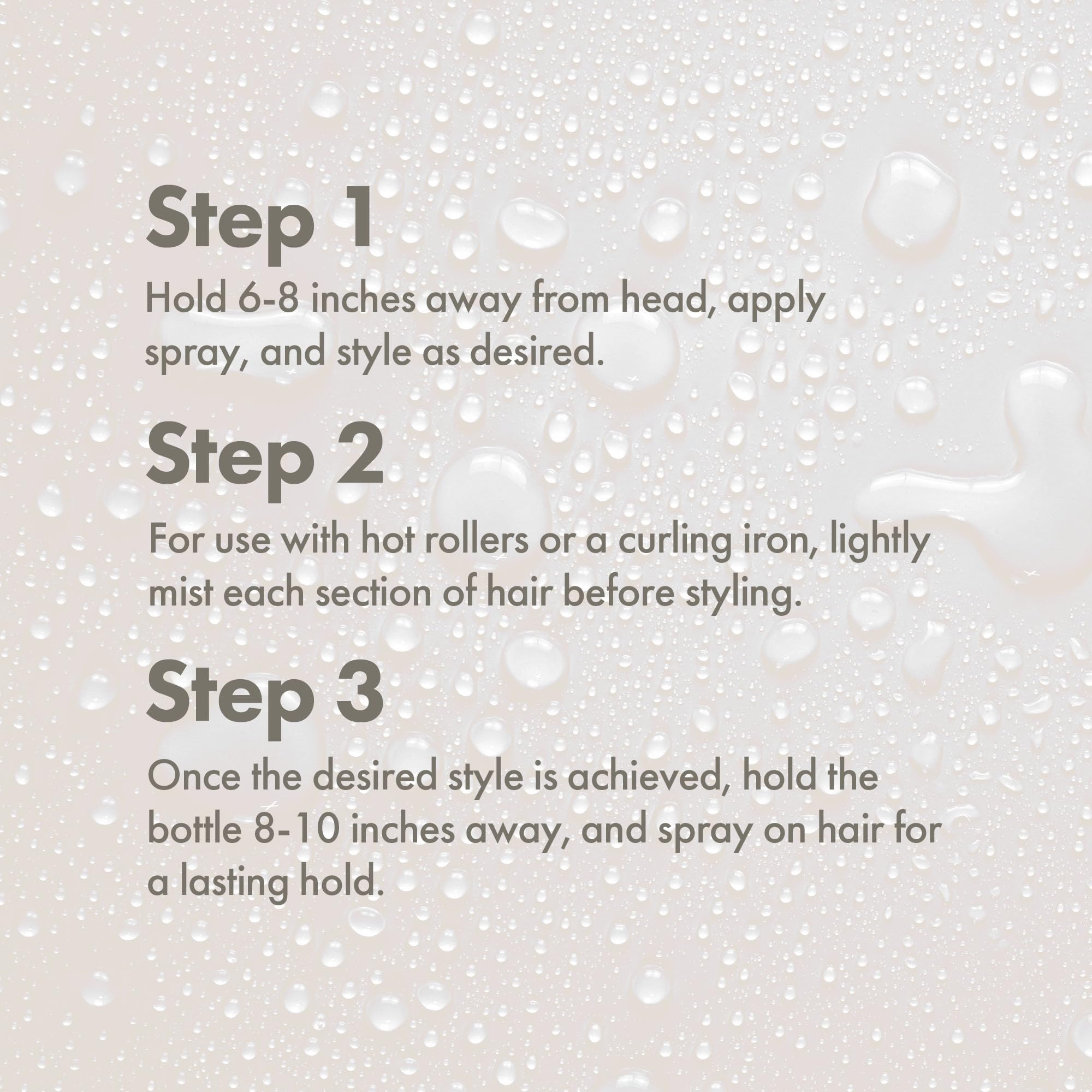 Enjoy Thermal Spray heat-tool protection for styling with hot tools.