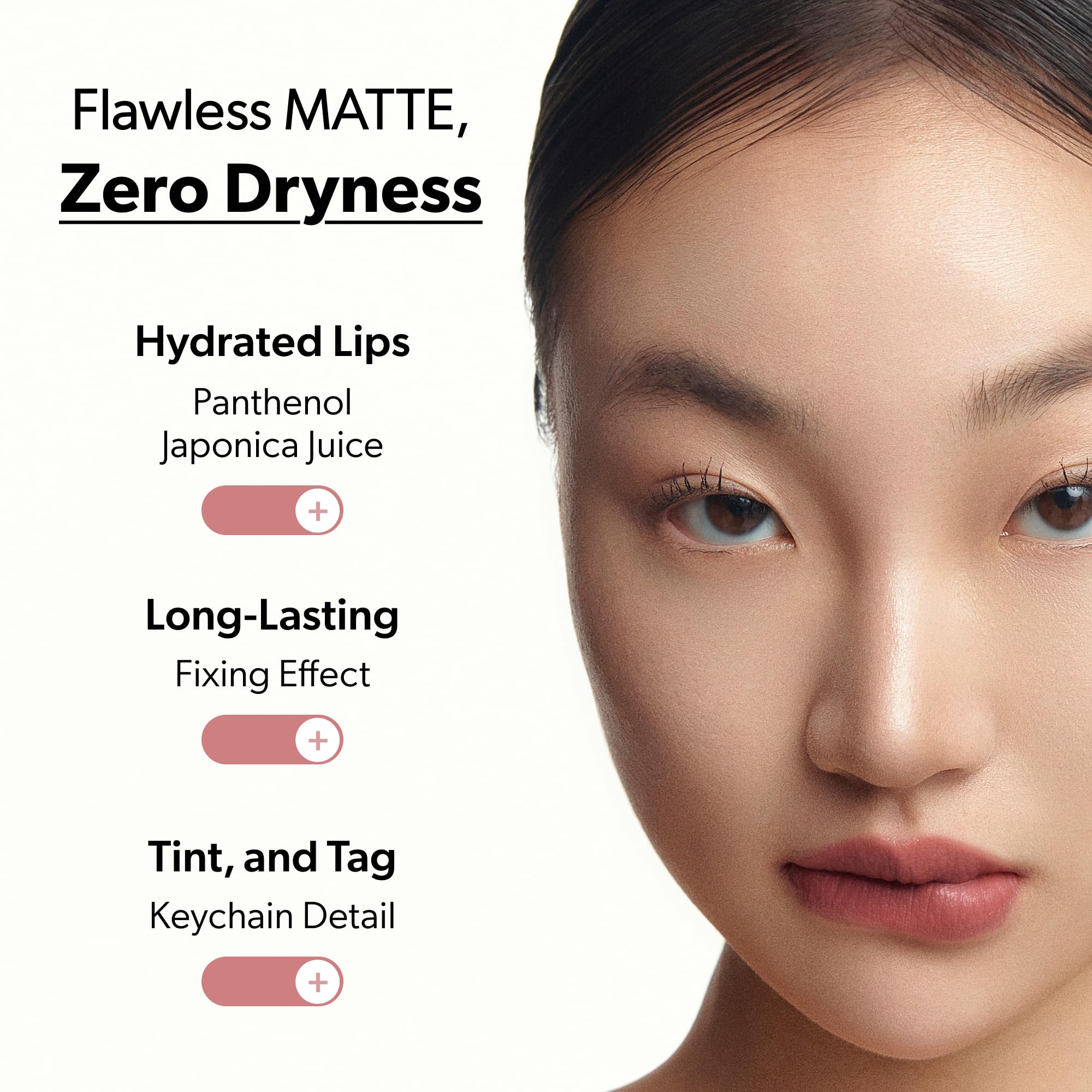 Entropy Charm Tint hydrating velvet texture keeps lips smooth all day.
