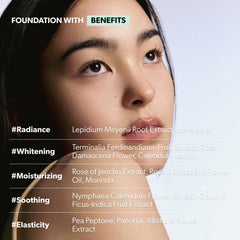 Detail of built-in spatula on Organza Fit foundation