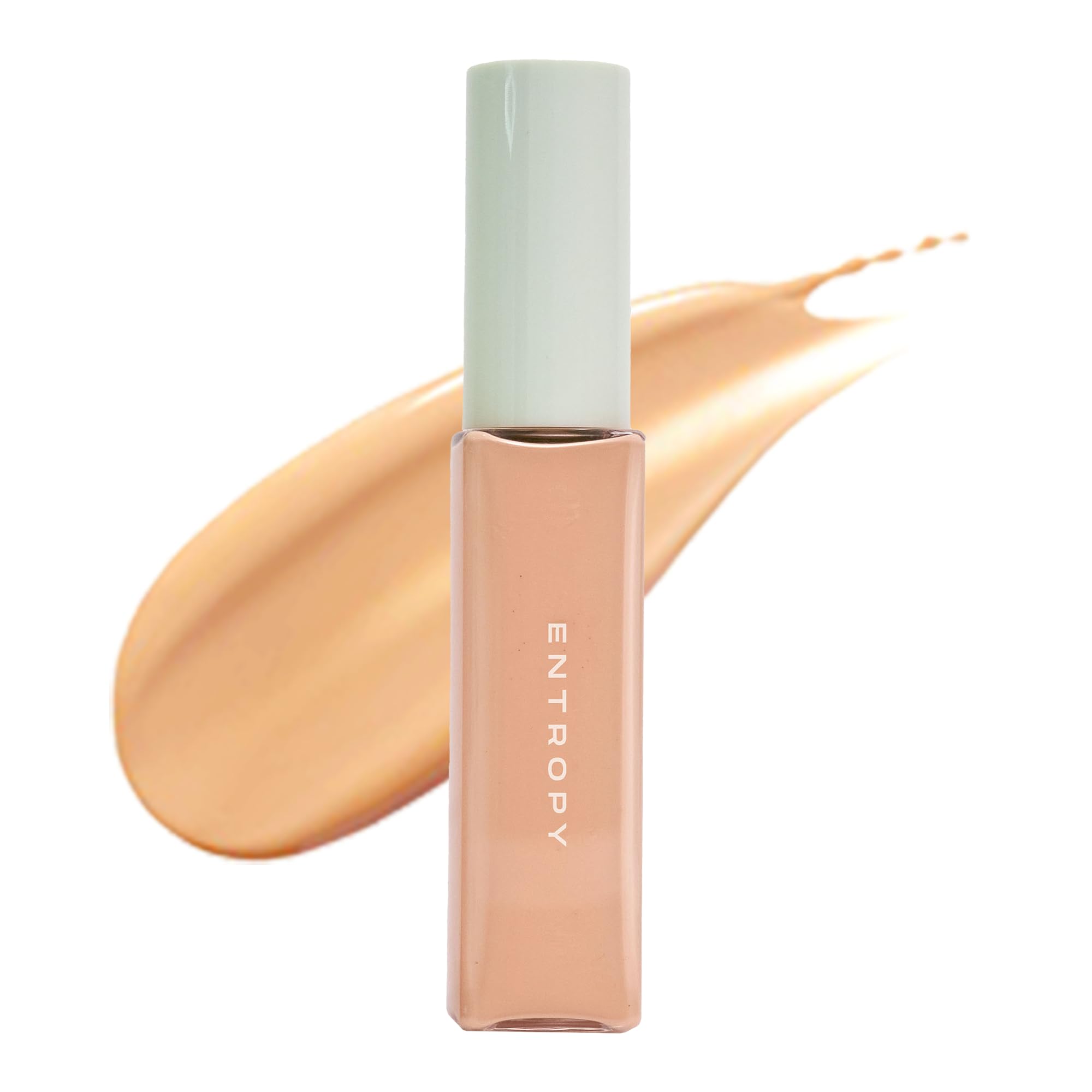 ENTROPY MAKE UP Organza Fit foundation bottle with built-in spatula for precise application