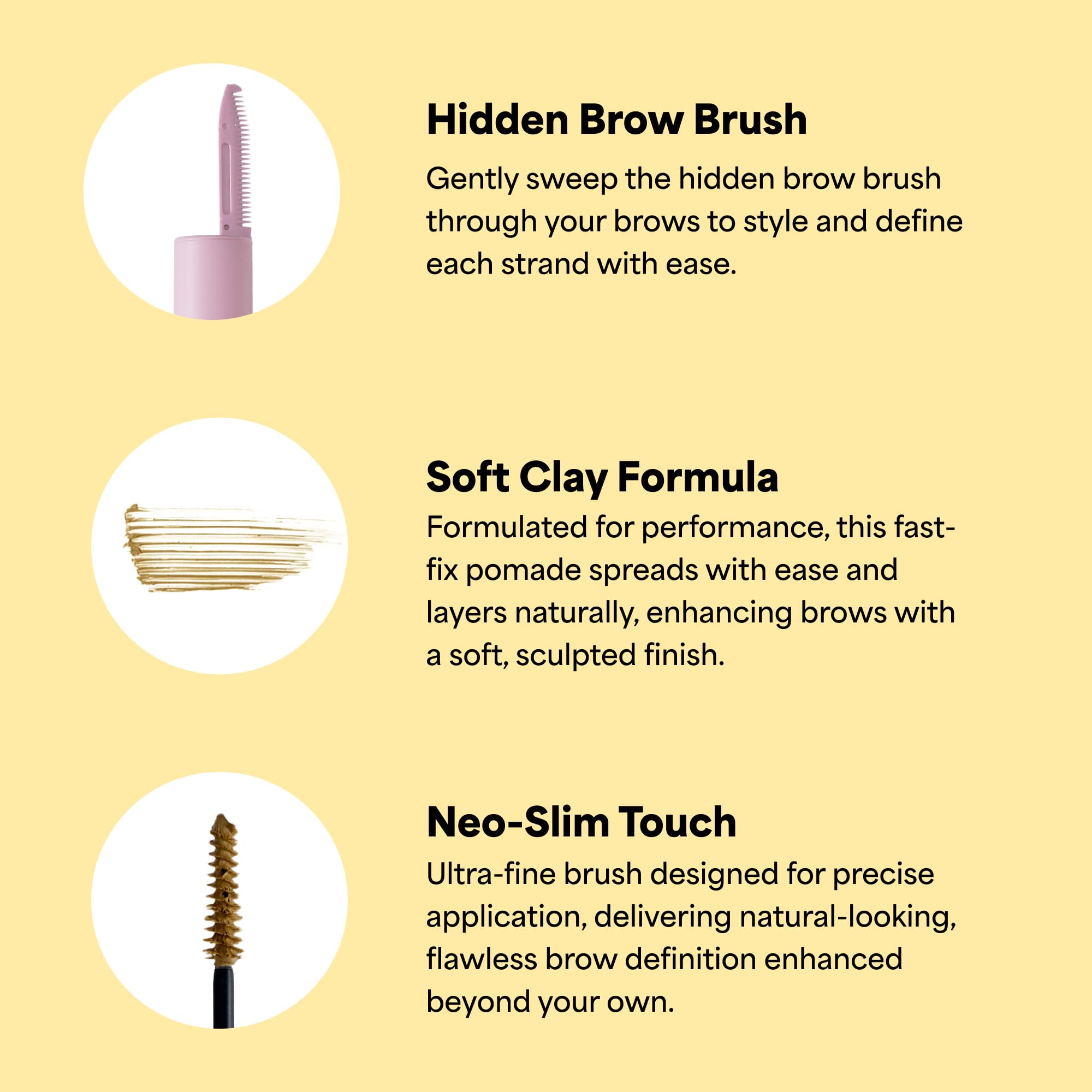 Entropy Make Up Tough Brow Finisher skinny brush for precise brow shaping.