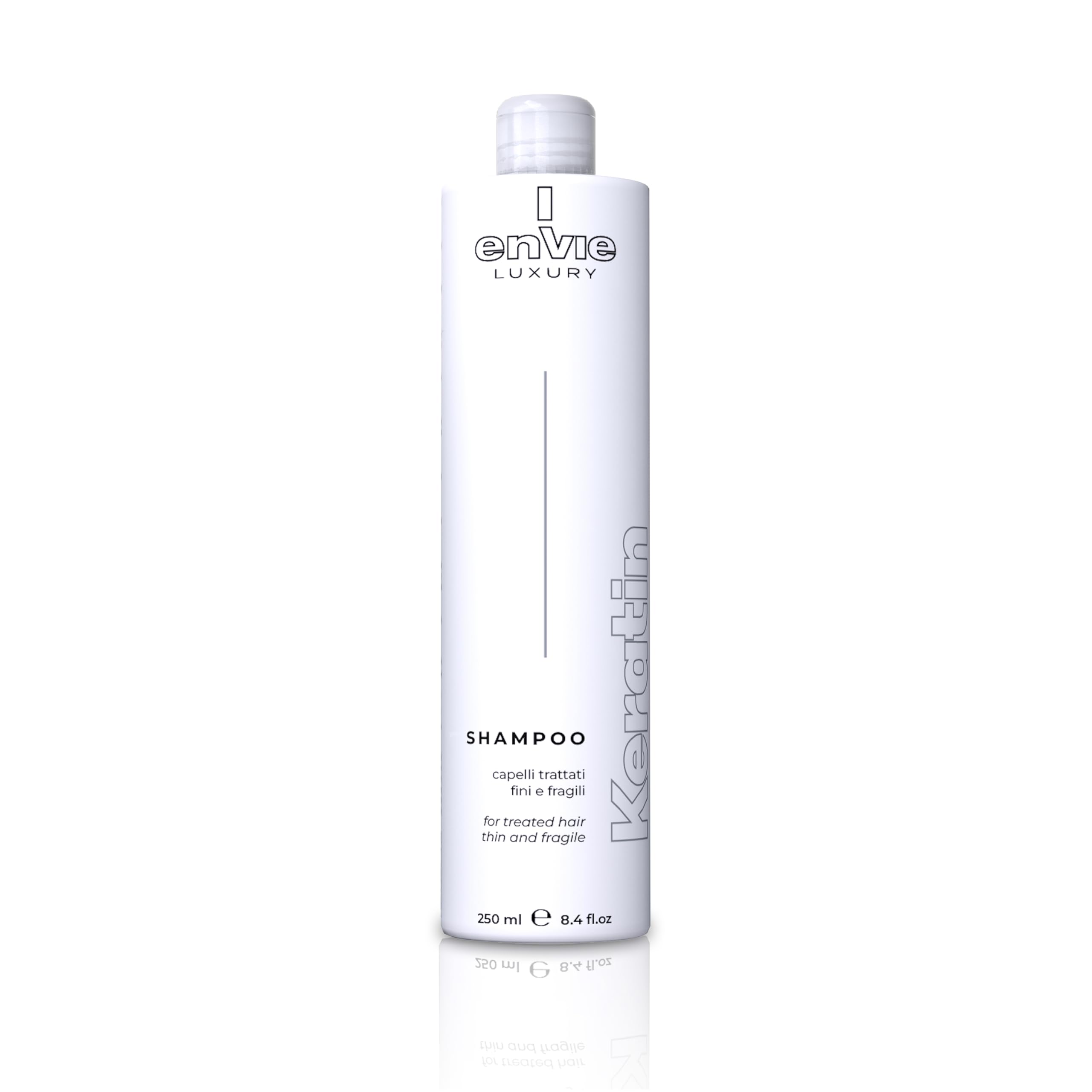 ENVIE LUXURY Keratin Shampoo rich lather close-up showing gentle cleansing.