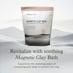 Enviromedica Magnetic Bentonite Bath dissolving in water delivers a purifying soak.