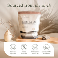 Foot bath using Enviromedica bentonite clay for soothing relaxation.