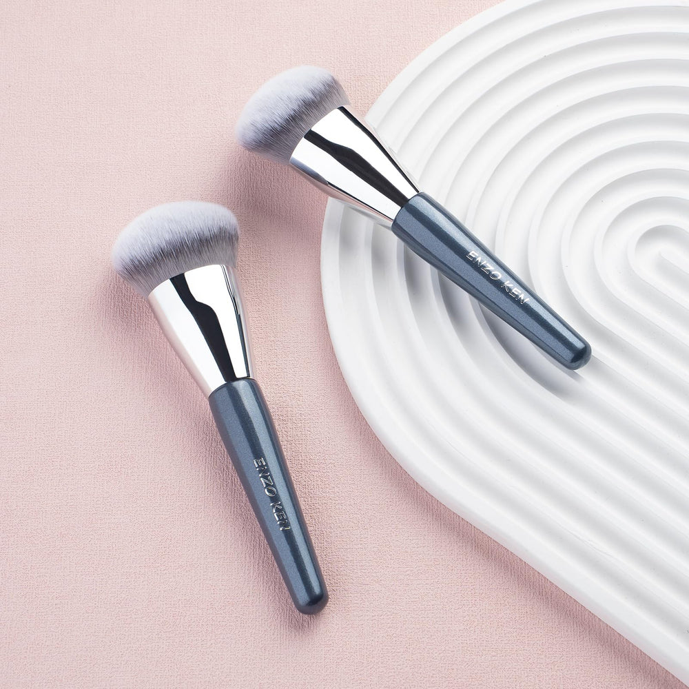 ENZO KEN kitten paw brush delivers a smooth, streak-free finish