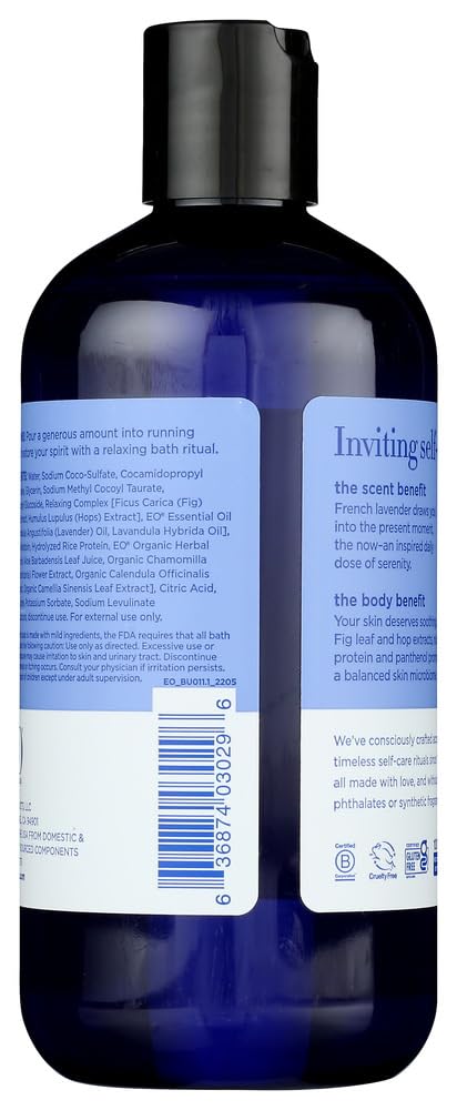 EO Bubble Bath Serenity French Lavender aroma promotes calming bath moments