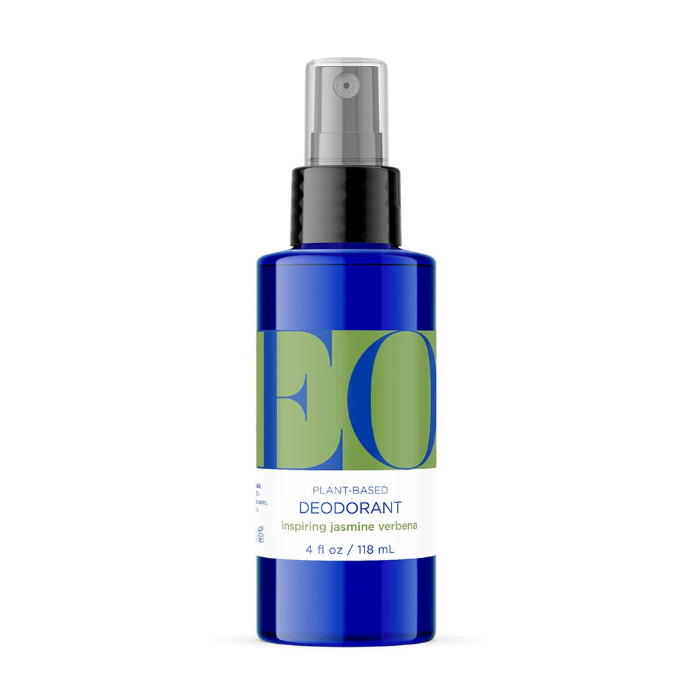 EO Jasmine Verbena Mint deodorant spray bottle shows refreshing daily use.