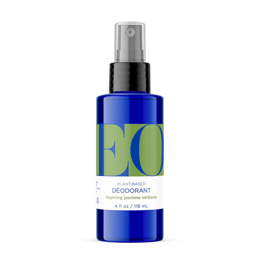 EO Jasmine Verbena Mint deodorant spray bottle shows refreshing daily use.