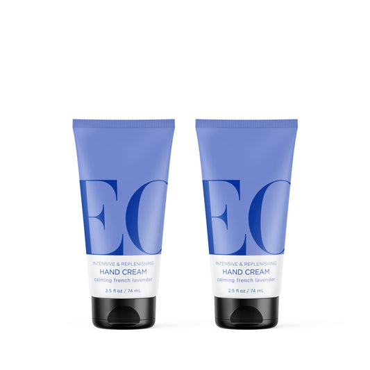 EO Hand Cream French Lavender bottle shows deep hydration for dry hands