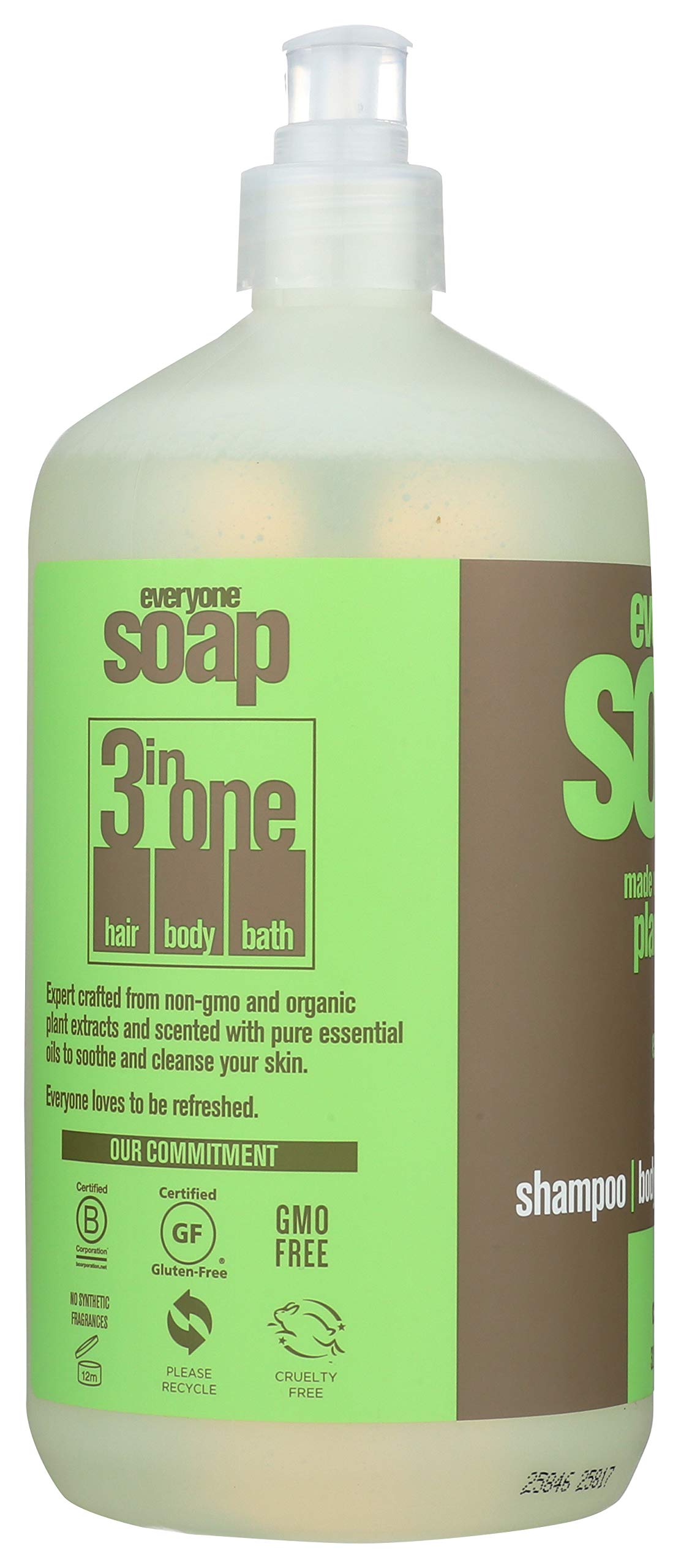 EO Everyone mint coconut soap used as a light shampoo option