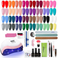 EODCI 33-color gel kit with 168W lamp for salon-quality manicures at home.