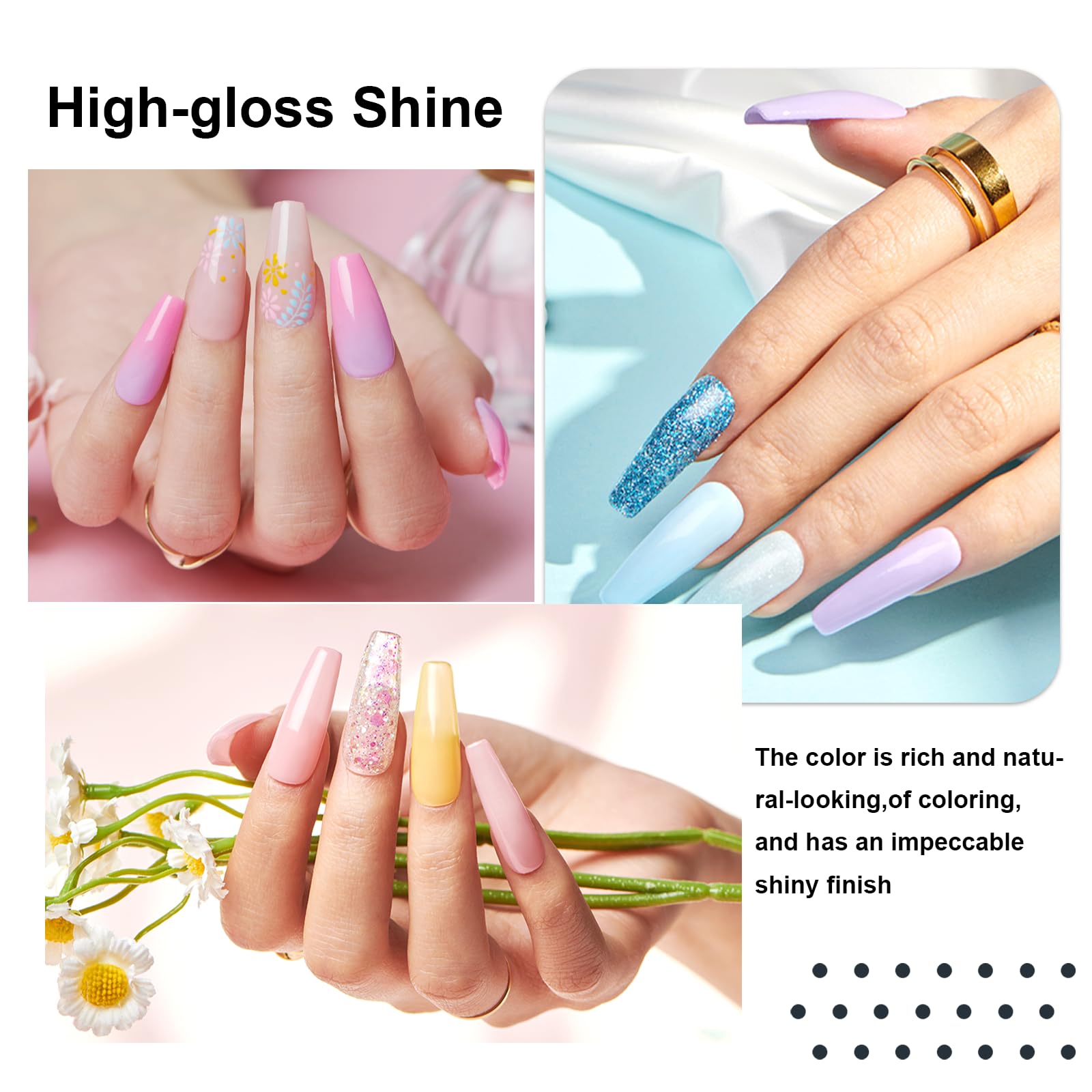 EODCI finished manicure with glossy, long-lasting shine