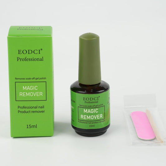 Eodci remover brush-on application demonstrates easy gel polish removal.