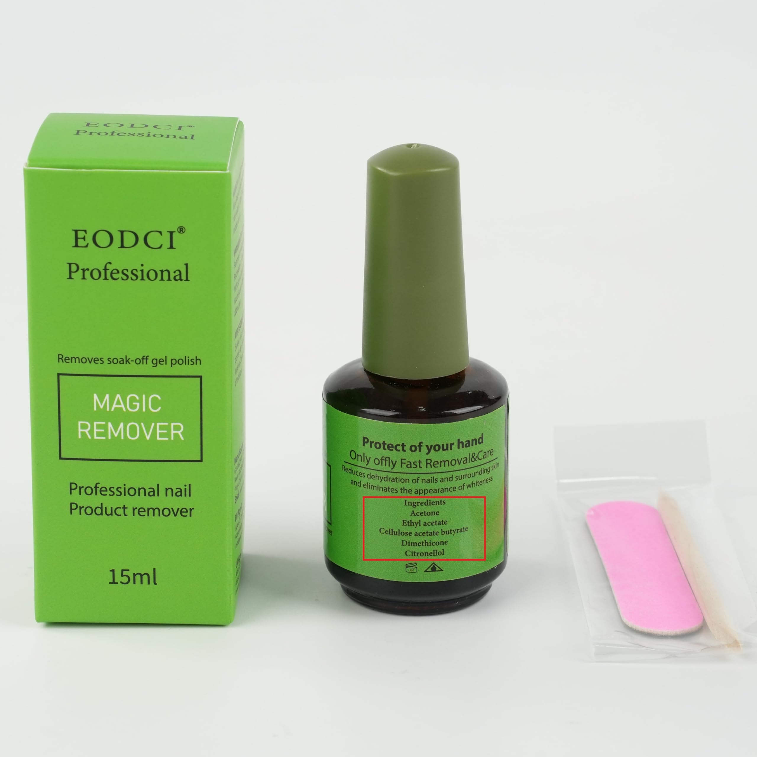 Eodci peel-off stage highlights gel polish cracking and wipe-off.