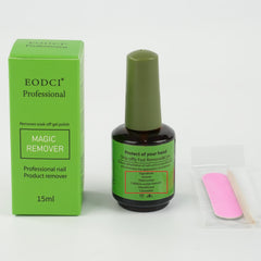 Eodci peel-off stage highlights gel polish cracking and wipe-off.