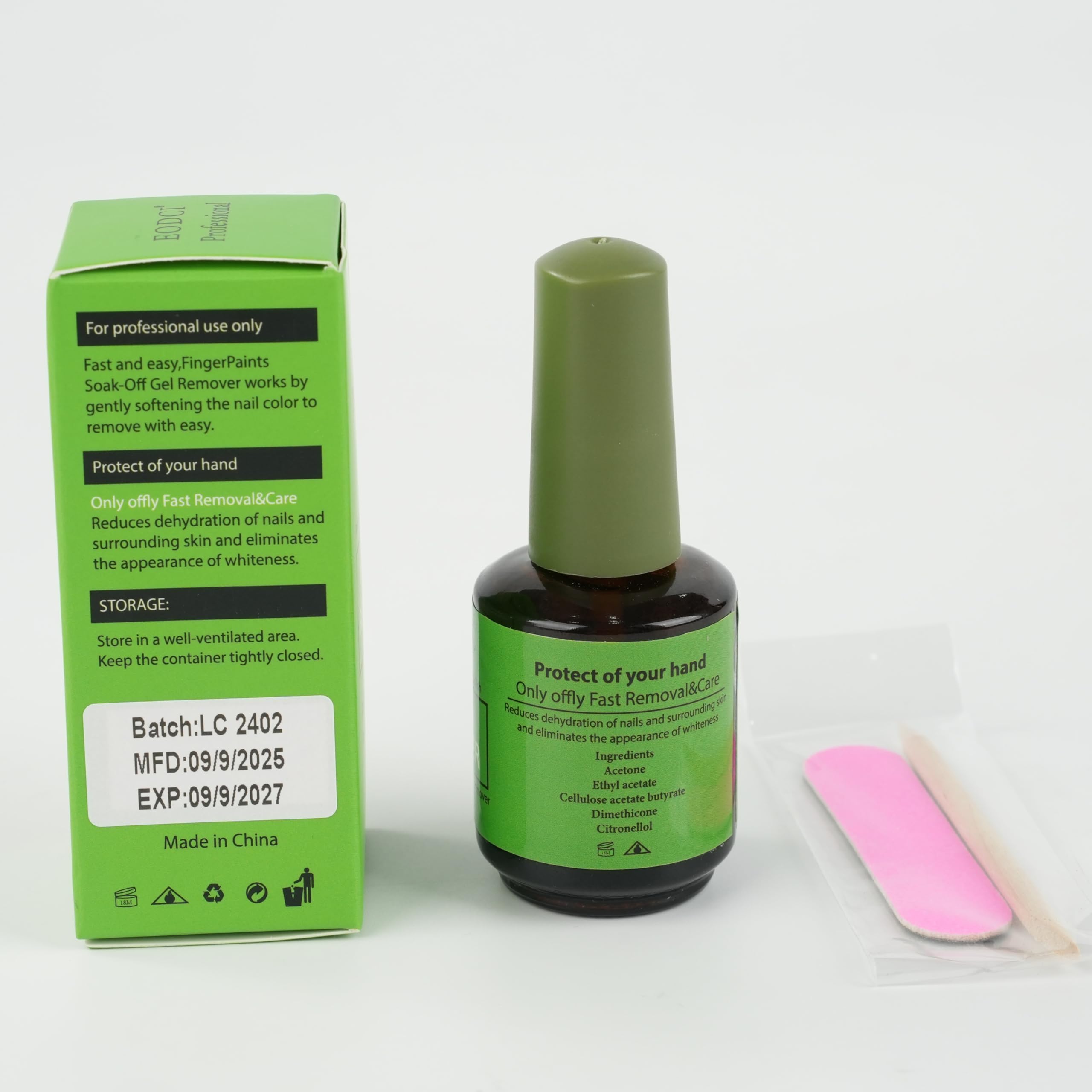 Eodci at-home use scenario with relaxing nails after removal.