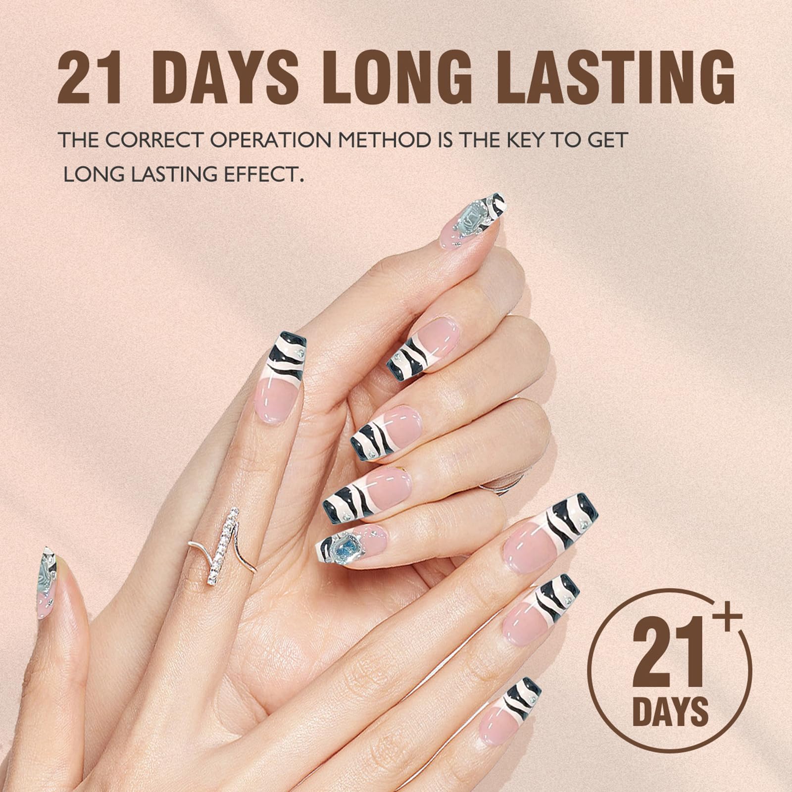 Eodci Nail Art Gel Liner Set soak-off bottles simplify removal after striking nail art.