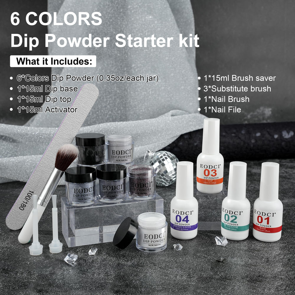 Eodci nail brush helps precise, clean powder application during manicures.