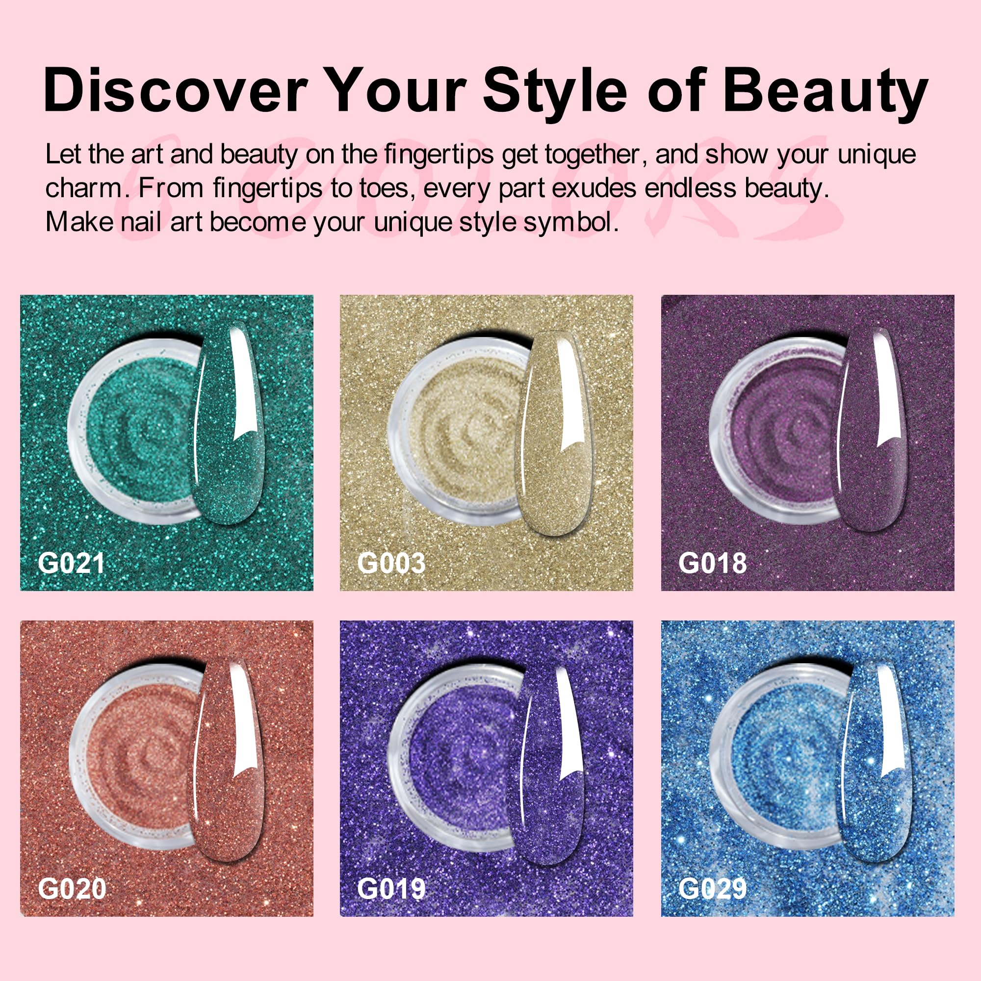 eodci starry green dip powder adds depth and lasting sparkle