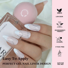 eodci thin brush detail shows precise line work for intricate nail designs.