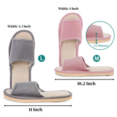 Eorbow open-toe indoor slippers provide non-slip stability for tile and bathroom floors.
