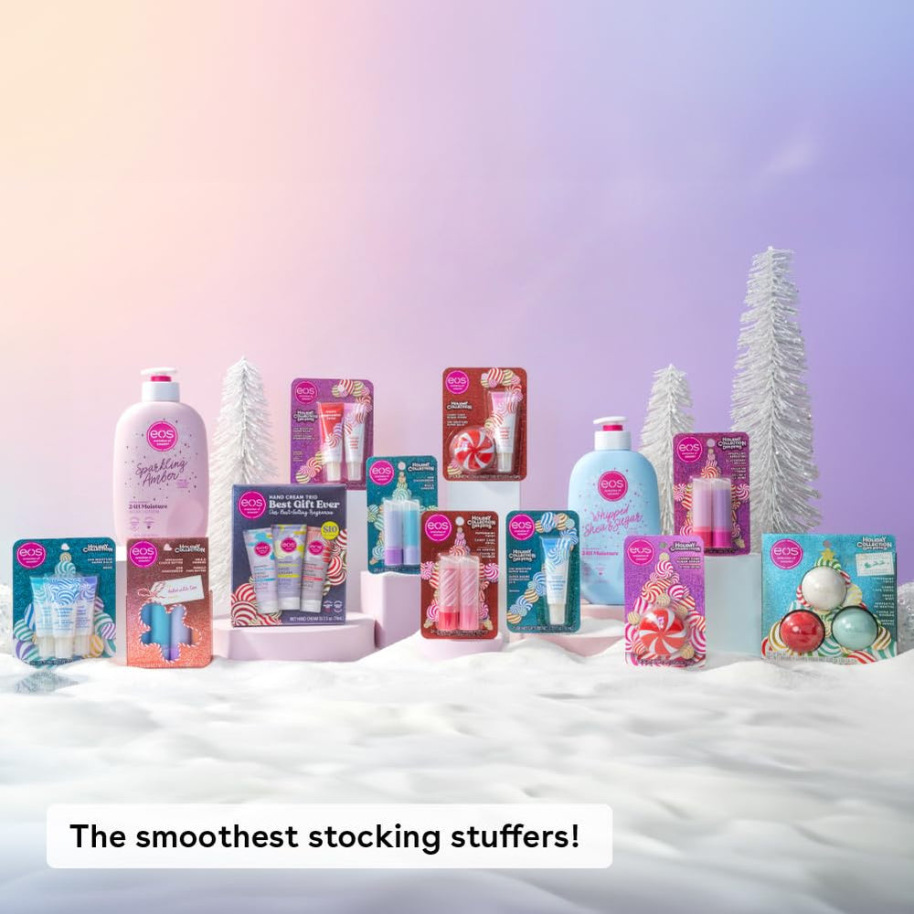 eos Holiday 24H set emphasizing sustainably sourced ingredients.